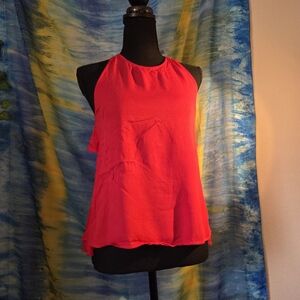 Zara Vibrant Red Halter Blouse